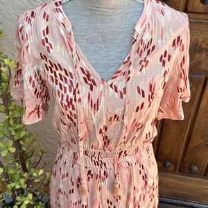 Nude Colored Boho Maxi Dress, S